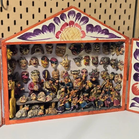 Vintage Retalbo Alter by Florentino Jimenez Peruvian Artist RARE Diorama - Picture 3 of 15